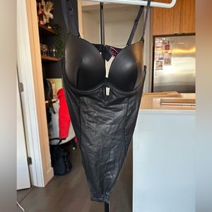 Lasenza faux leather bodysuit